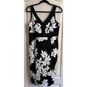 WHITE HOUSE BLACK MARKET Floral Dress Fully Lined New With Tags Size 10
